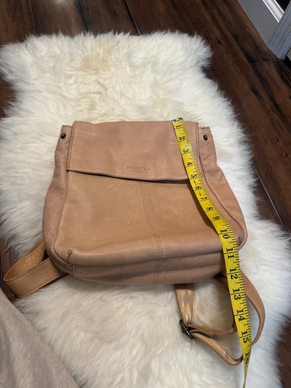 Tan Leather Backpack - Picture 6 of 6
